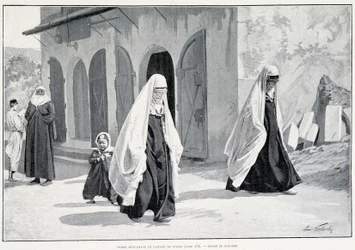 Mujeres musulmanas en Bosnia. En Tour du monde 1/1896