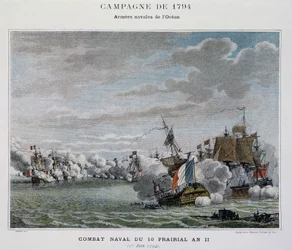 Combate naval, du 10 prairial An II (1794) - en "Las batallas navales de Napoleón"