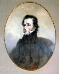 Niccolo Paganini (1782 - 1840). Acuarela. Museo Scala, Milán.