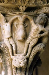 Arte normando en Monreale (Sicilia): capiteles del Claustro de los Benedictinos.