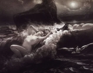 Ninfas - litografía