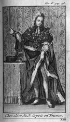 Órdenes de Caballería. Caballero del Espíritu Santo (Orden del Espíritu Santo) en Francia en el siglo XVI. En "Historia de órdenes militares o caballeros, de las milicias seguras y rutinarias de ambos sexos, que se han establecido hasta el presente. Edició