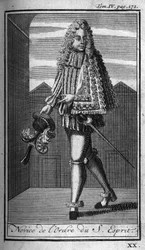 Órdenes de Caballería. Novicio del Espíritu Santo (Orden del Espíritu Santo) en Francia en el siglo XVI. En 
