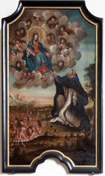 La Virgen entrega el rosario a Santo Domingo