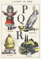 P Q R: muñeca, caqui, colmena, arroyo