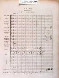 Página de partitura musical de Moisés en Egipto de Gioacchino Rossini