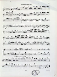 Página de la partitura del primer violín de la obertura n. 11 de Kalliwoda