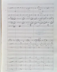 Página de la partitura de Waverley opus 1, obertura por Hector Berlioz