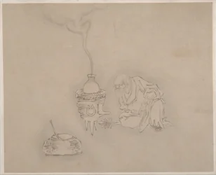 Pintura, siglo XX (hoja de un álbum; tinta sobre papel)