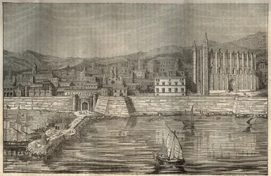 Palma de Mallorca, Mallorca (Mallorca), Islas Baleares - grabado 1837