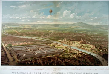 Vista panorámica de la Exposición Universal de 1878 en París