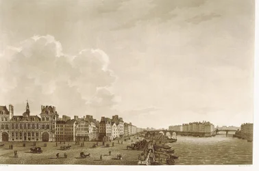 París. Ayuntamiento y río Sena