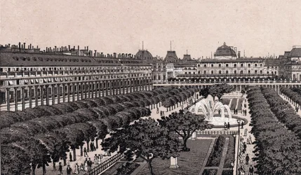 París, Francia: vista del Palacio Real. en “El mundo ilustrado 168 vistas” Sin fecha (finales del siglo XIX)