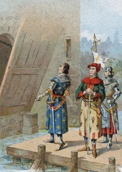 Felipe VI de Valois (1293-1350), rey de Francia frente al castillo de Broye el 26 de agosto