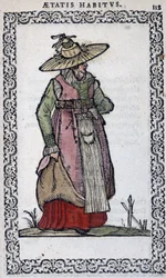 Mujer de Piamonte - en “Hábitos y efigies” de Jean Sulperius