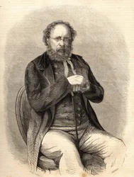 Pierre Joseph Proudhon (1809 - 1865). Teórico socialista francés, precursor del anarquismo. Grabado de 1865. Colección Bianchetti