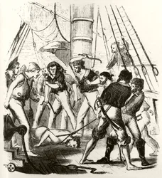 Piratas atormentando a George Withers