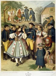 Baile popular en Bohemia alrededor de 1870