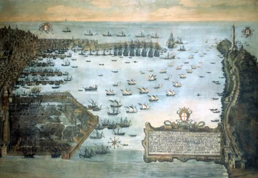 Puerto de Génova en 1597. Museo Naval de Génova - Pegli
