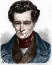 Retrato de Armand Carrel (1800-1836), periodista francés.