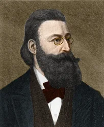 Retrato de Ludwig Anzengruber (1839-1889), escritor austriaco