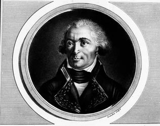 Retrato de Charles Pichegru (1761-1804), general en jefe de los ejércitos del Norte, de Sambre y Mosa, del Rin y del Mosela. Grabado en “Colección completa de pinturas históricas de la Revolución Francesa, en tres volúmenes.” 1804.
