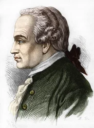 Retrato de (Immanuel) Emmanuel Kant. Filósofo alemán (Königsberg)
