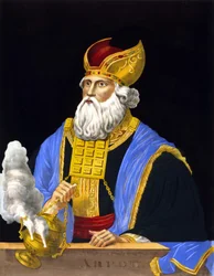 Retrato de Aarón, hermano de Moisés.