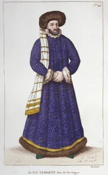 Retrato de Alain Fergent (1060-1115) Duque de Bretaña
