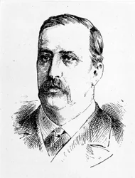 Retrato de Alexander Borodine (1833 - 1887), compositor ruso.