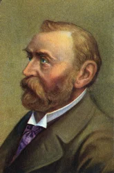 Retrato de Alfred Berhard Nobel, químico sueco.
