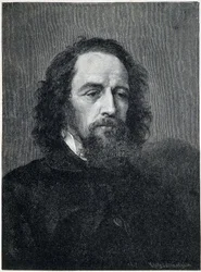 Retrato de Alfred, Lord Tennyson (1809 - 1892), poeta y dramaturgo británico del siglo XIX