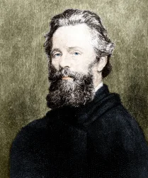 Retrato del poeta y novelista estadounidense Herman Melville (1819-1891).