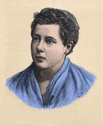 Retrato de Annie Besant (1847-1933) teósofa, feminista y escritora británica.