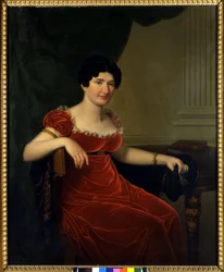 Retrato de Antonietta Fagnani Arese (1778-1847), amada del poeta italiano Ugo Foscolo (1778-1827). Pintura del siglo XIX.