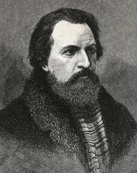 Retrato de Apolo Grigoryev (1822-1865) poeta y crítico ruso - Apollo Grigoriev poeta y crítico literario y teatral ruso