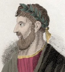 Retrato de Apolonio de Tiana (Apollonius) (16 d.C.-98/98 d.C.), filósofo griego. Grabado del siglo XIX.