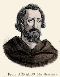 Retrato de Arnaud de Brescia (Arnaldo da Brescia) (1090 - 1155), reformador político y religioso italiano