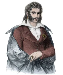 Retrato de BARTOLOMEO conde BERGAMI amante italiano de Carolina, esposa del rey Jorge IV de Gran Bretaña