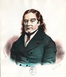 Retrato del Barón Larrey (1766 - 1842), cirujano militar francés e inventor de la ambulancia. Grabado del siglo XIX