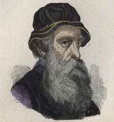 Retrato de Benvenuto Cellini, escultor, orfebre y autor del Renacimiento italiano 1500-1571