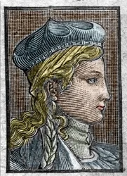 Retrato de Brunehaut o Brunehilde (ca. 534-613) esposa de Sigeberto I