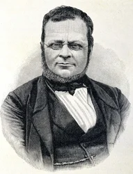 Retrato de Camillo Benso, Conde de Cavour (1810-1861), estadista italiano, después de una foto de 1860