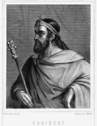 Retrato de Cariberto (? -?), Rey de París (561-567) - en 