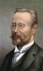 Retrato de Carl Auer, barón de Welsbach, químico e industrial austriaco,