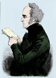 Retrato de Charles Fourier (1772 - 1837), teórico socialista francés. Grabado del siglo XIX.
