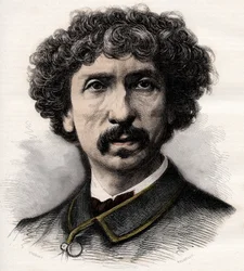 Retrato de Charles Garnier (1825-1898), arquitecto francés - grabado en “La música popular” periódico semanal ilustrado - 1882