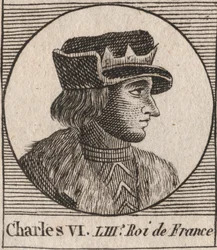 Retrato de Carlos VI (1368-1422), Rey de Francia