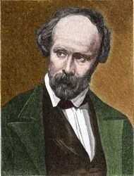 Retrato de Christian Friedrich Hebbel (1813-1863) poeta y dramaturgo alemán