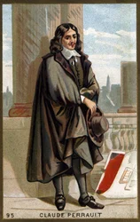 Retrato de Claude Perrault (1613 - 1688) arquitecto, médico y físico francés. Cromolitografía del siglo XIX